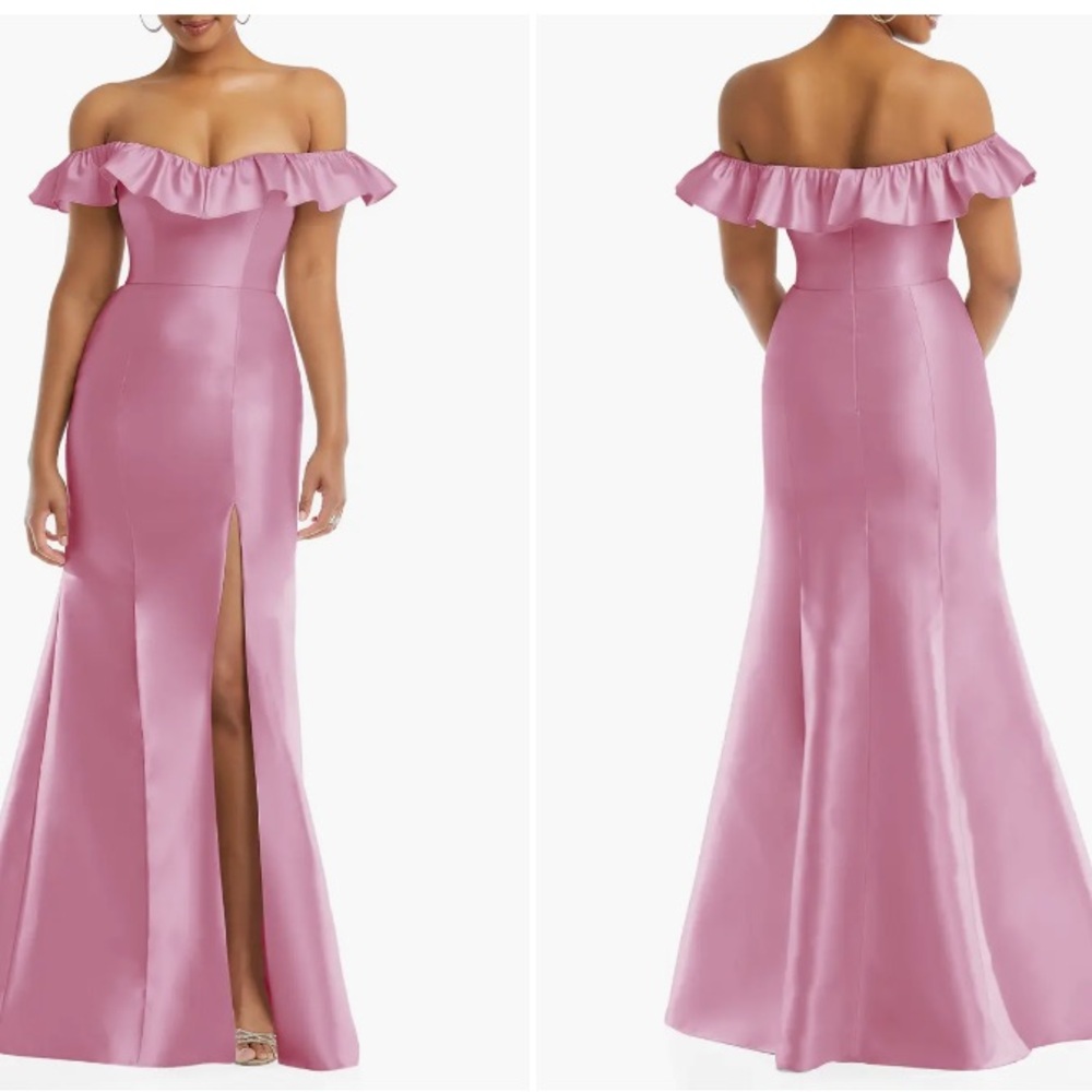 ALFRED SUNG Off-Shoulder Pink Dress